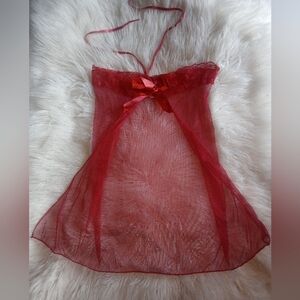 Elegant Red Lace Babydoll